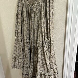 Magnolia Pearl Cream Tiered Maxi Skirt for Resort